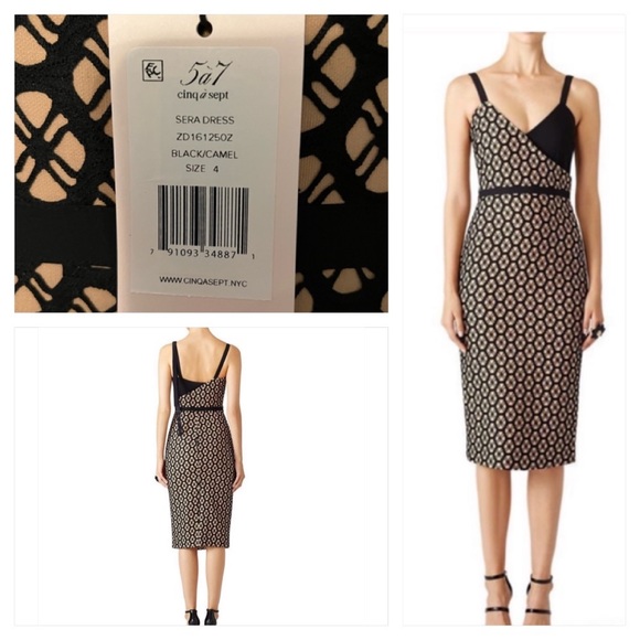 cinq a sept Dresses & Skirts - NWT!! Cinq a Sept Sera Black/Camel Dress SZ 4